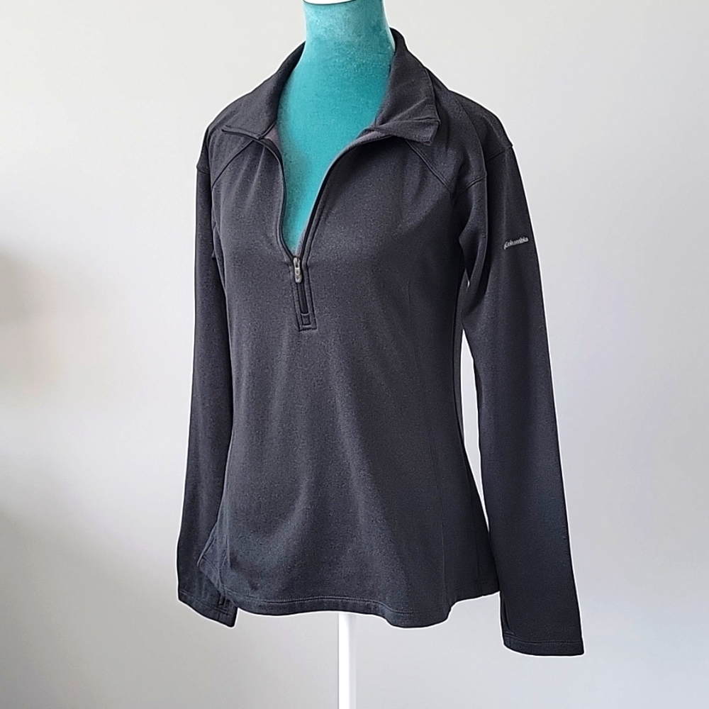 😁Womens Columbia Gray Quarter Zip Pullover, Size M